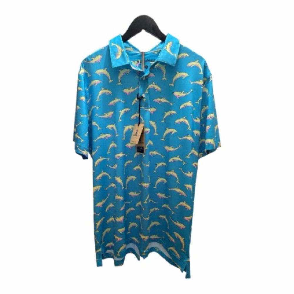 Chubbies Flying Dolphin Print Polo - Picture 3 of 5
